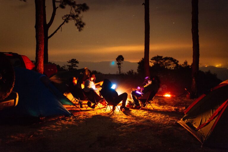 Campfire chairs night