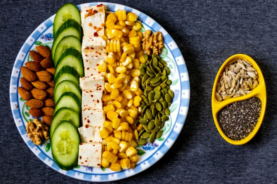 Healthy snack plate
