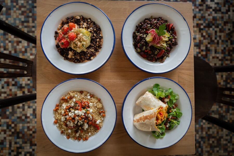 Colorful grain lunch