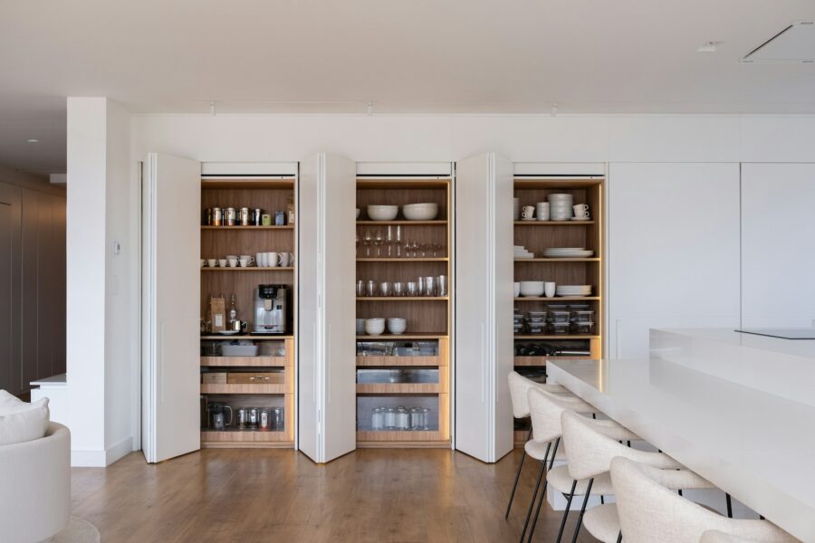 Organized kitchen pantry