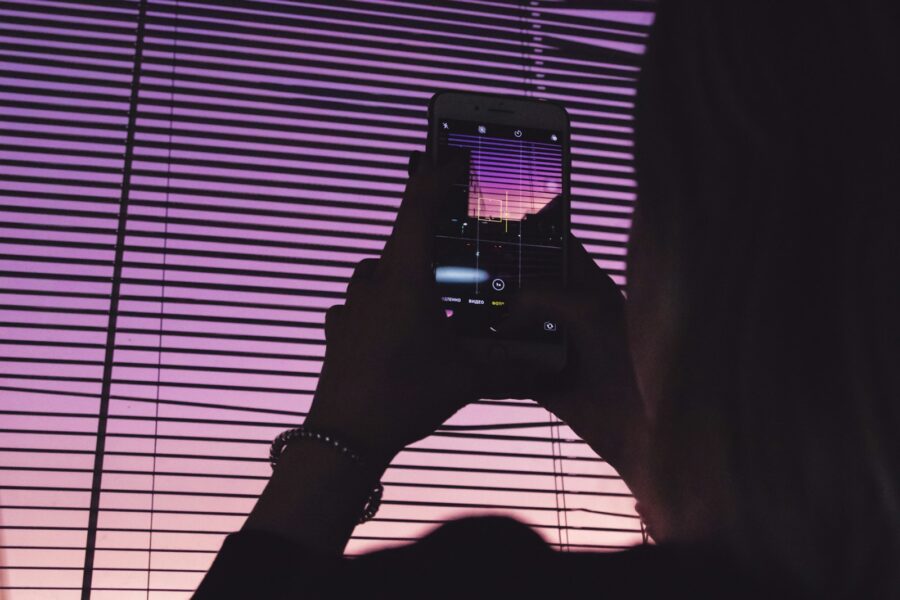 Person using smartphone
