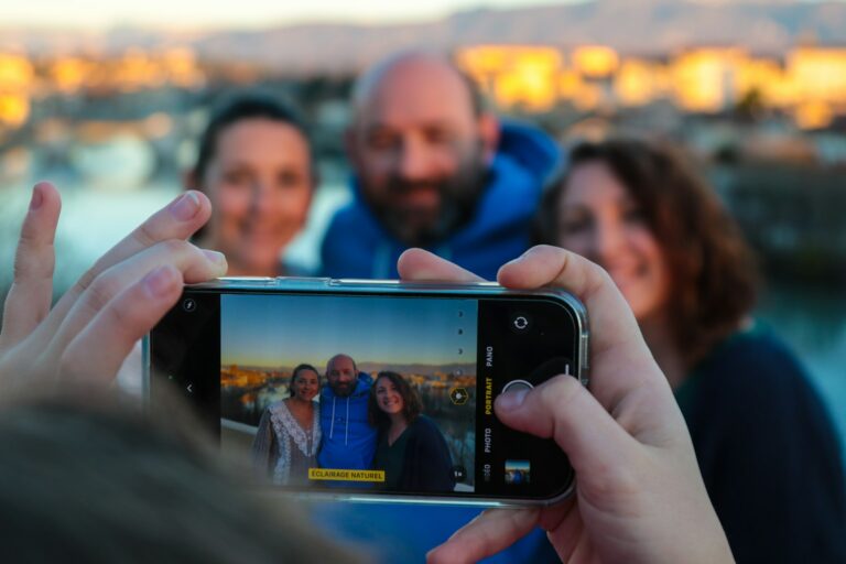 Smartphone camera closeup