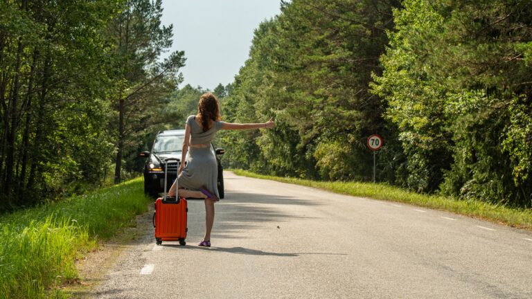 Family packing car