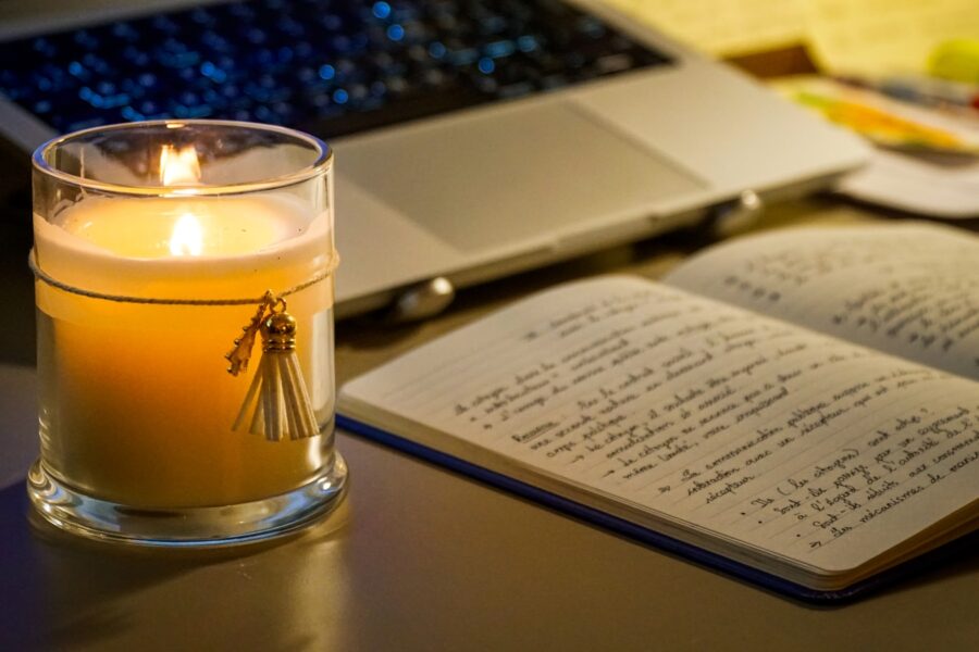 Journal notebook pen