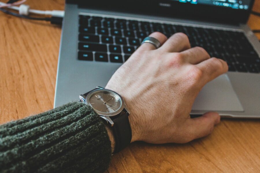 Person working desk