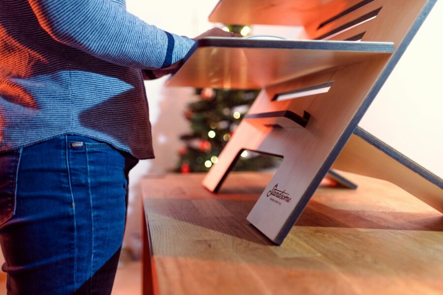Person closing laptop