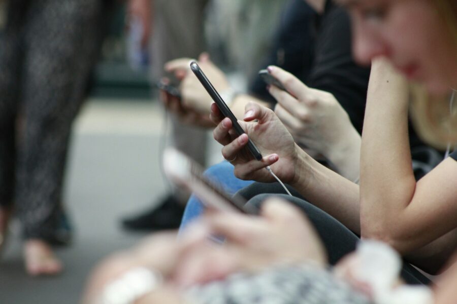 Person using smartphone