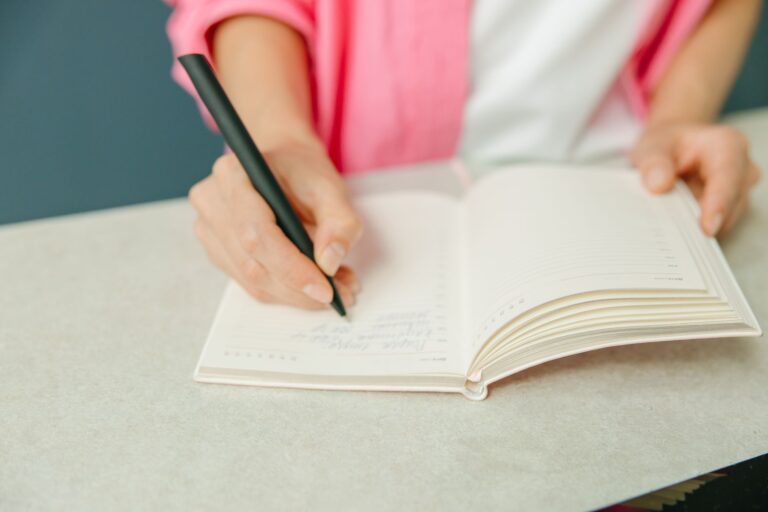 Handwriting daily schedule