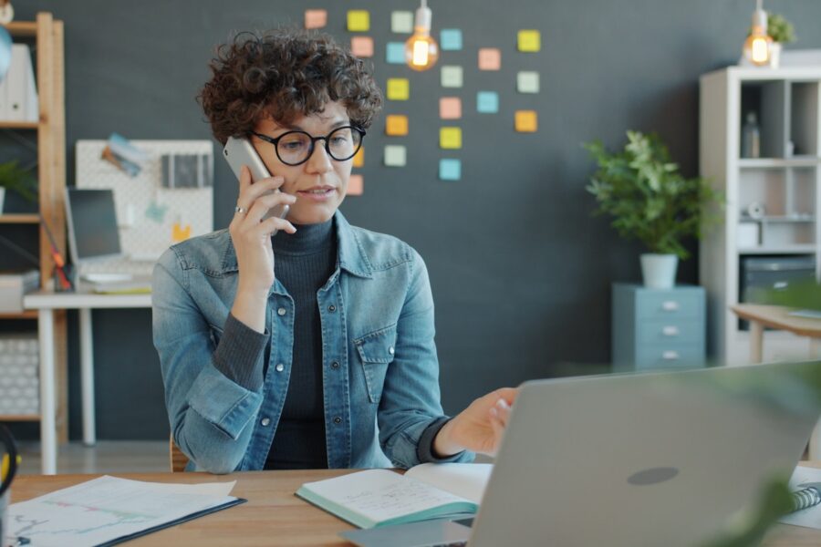 Person working desk
