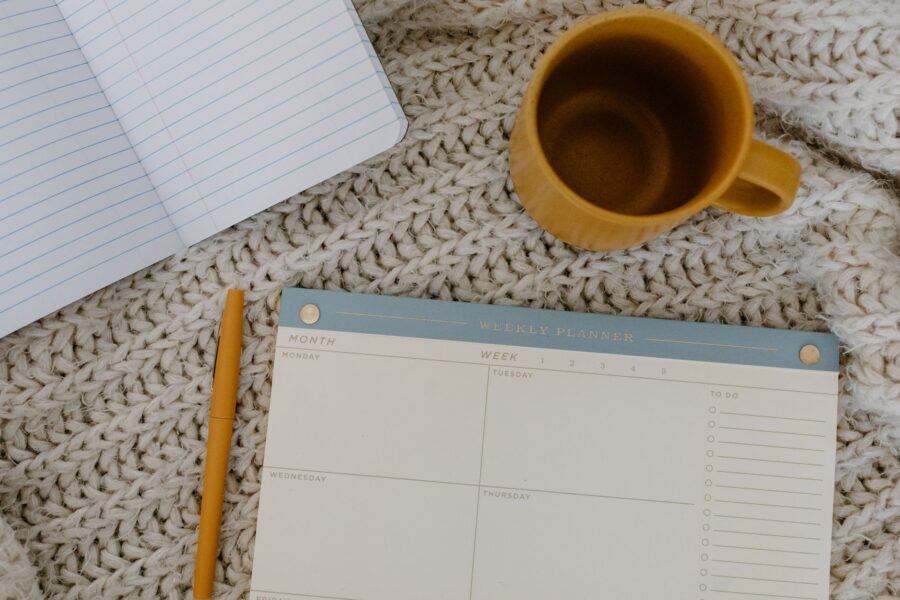 Weekly planner notebook